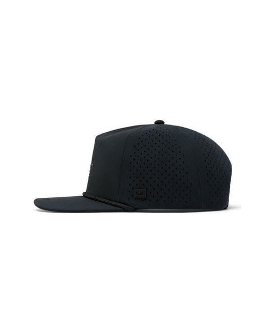 Melin Black Coronado Hydrolite Performance Snapback Hat for men