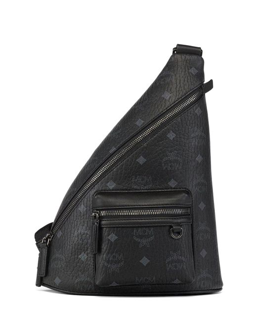 MCM Black Mini Aren Sling for men