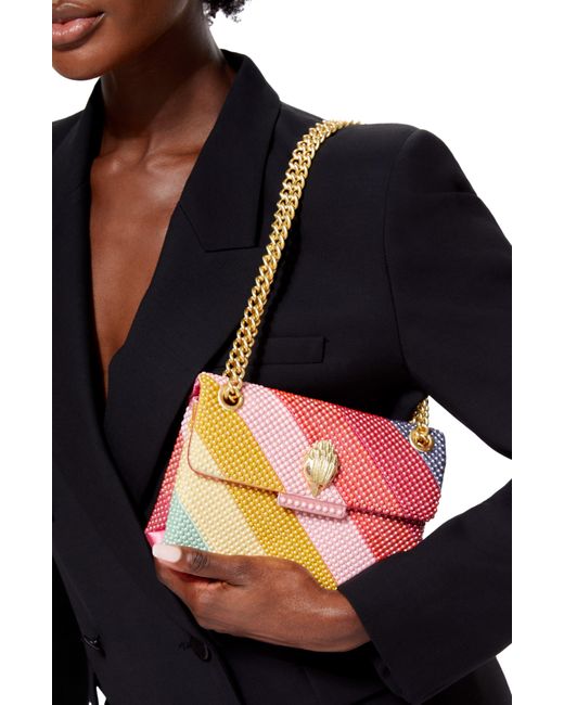 Kurt Geiger Pink Mini Kensington Beaded Convertible Shoulder Bag