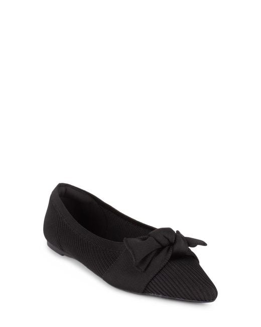 Tahari Black Montserrat Pointed Toe Flat