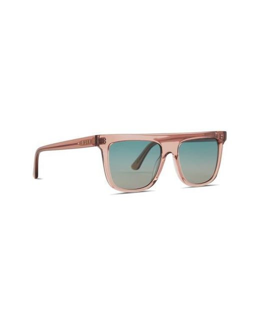 DIFF Blue Stevie 55Mm Gradient Flat Top Sunglasses