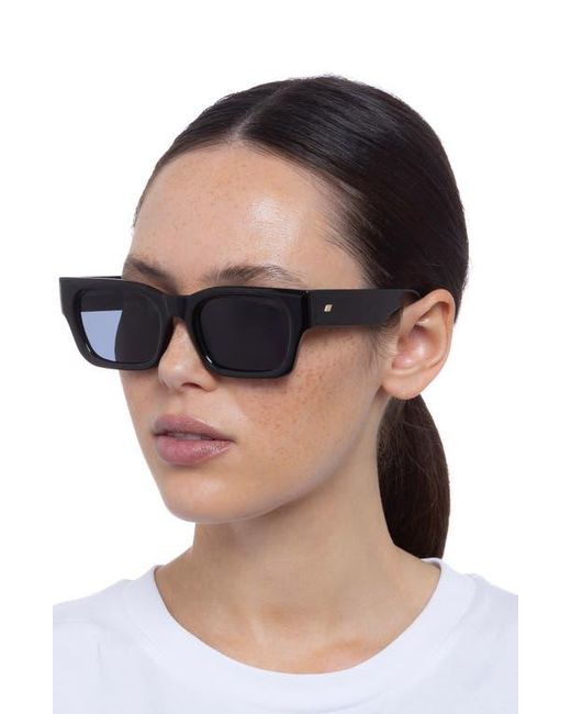 Le Specs Blue Shmood 52Mm Rectangular Sunglasses