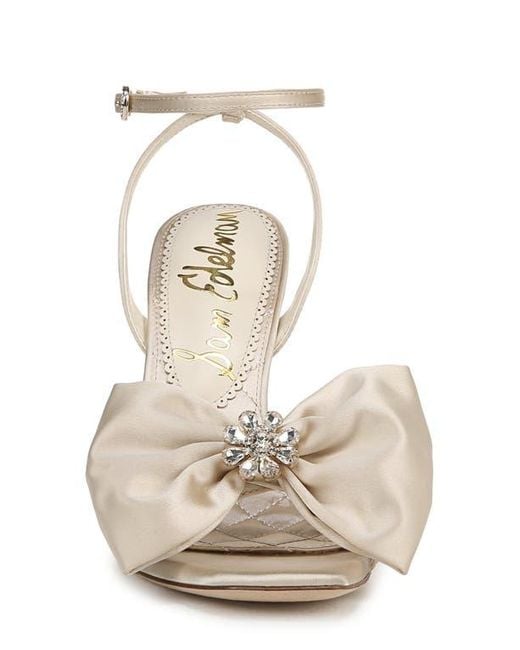 Sam Edelman Natural Lexi Bow Ankle Strap Sandal