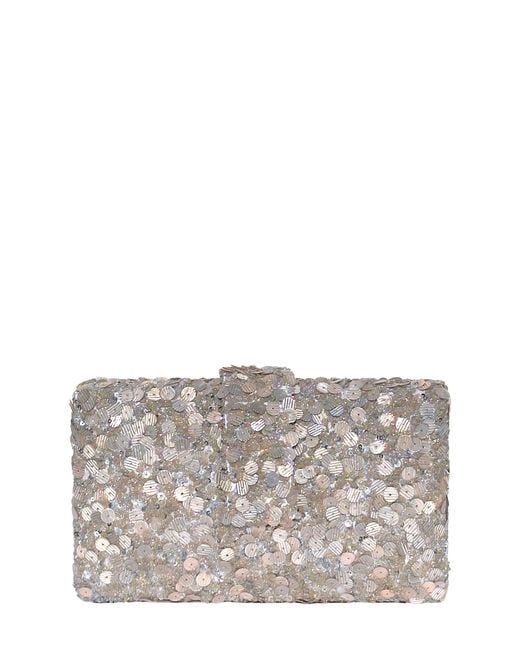 Simitri Gray Classic Sequin Kitsch Clutch