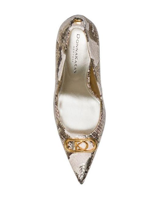 Donna Karan Metallic Panthia Pointed Toe Pump