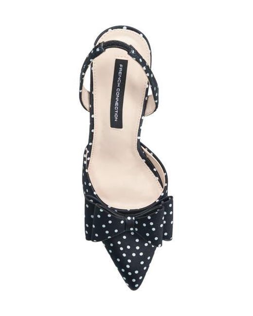 French Connection Blue Betti Bow Slingback Heel