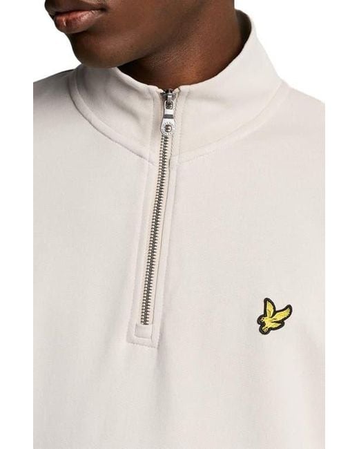 Lyle & Scott Natural Loopback Quarter Zip Sweat for men