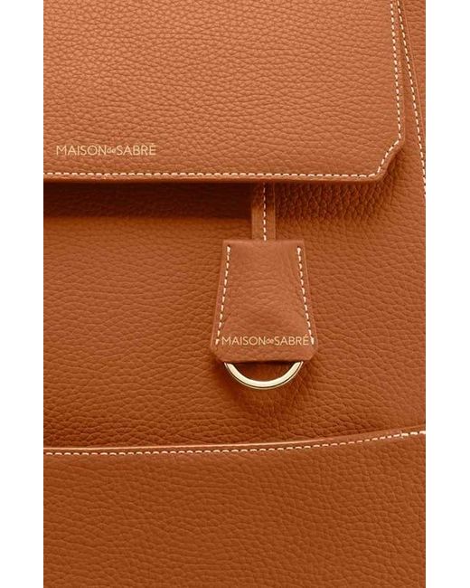 Maison De Sabre Brown Large Leather Soft Backpack