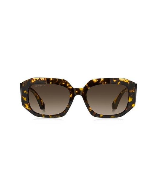 Etro Brown 55Mm Gradient Geometric Sunglasses