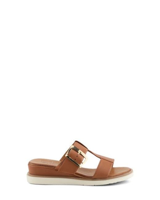 Spring Step Brown Seaport Slide Sandal