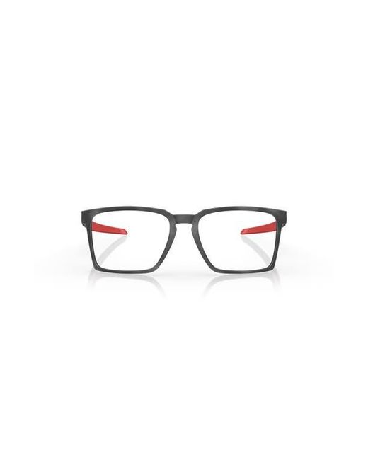 Oakley Black 56Mm Rectangle Optical Glasses for men