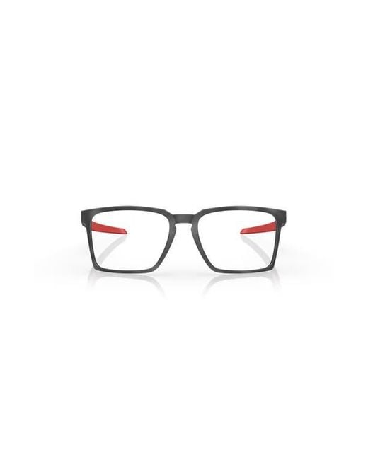 Oakley Black 56Mm Rectangle Optical Glasses for men