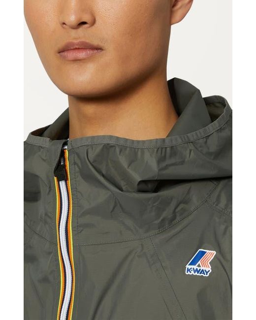 K-Way Green Rennes Waterproof Packable Rain Poncho