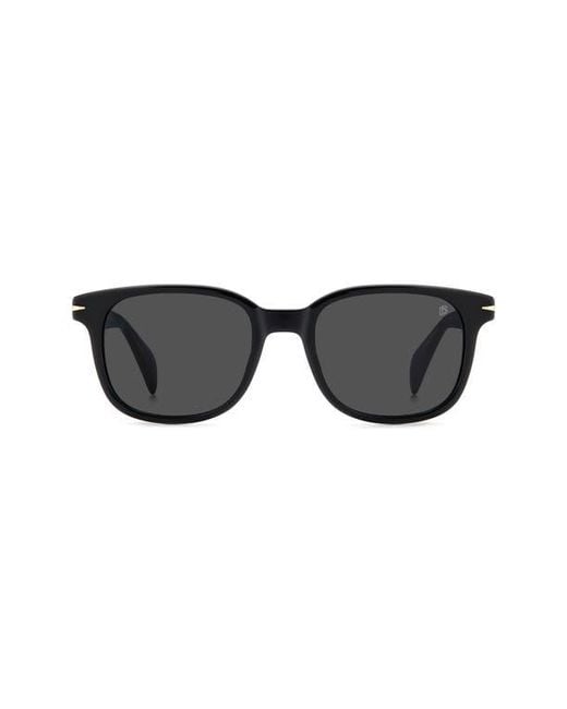 David Beckham Black 53Mm Rectangular Sunglasses for men
