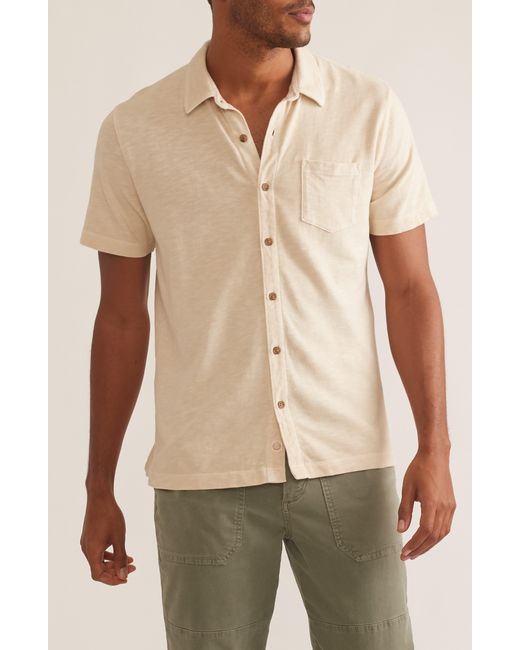 Marine Layer Natural Heavy Slub Cotton Button-up Shirt for men