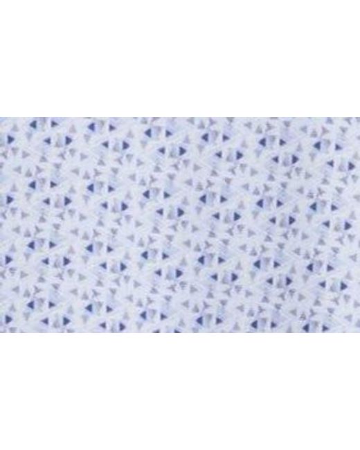 Bugatchi Blue James Ooohcotton Geometric Print Button-Up Shirt for men