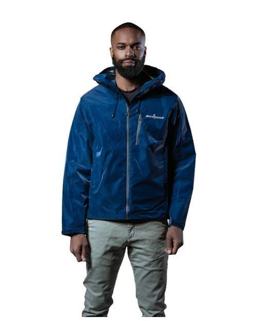 Woodpecker Blue Wind Rain Shell Jacket for men