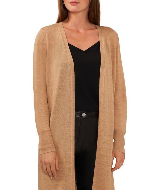Halogen® Multicolor Split Side Linen Blend Long Cardigan