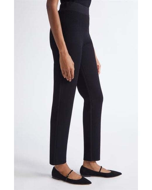 St. John Black Venezia Knit Pants
