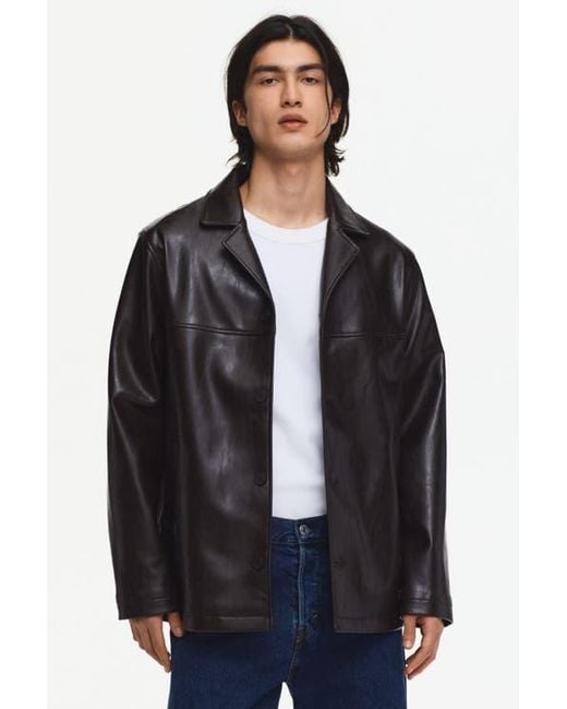 H&M Black Coated Jacket for men