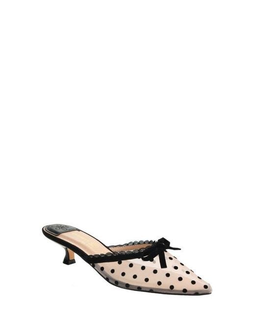 Chinese Laundry White Mel Dot Mesh Pointed Toe Pump