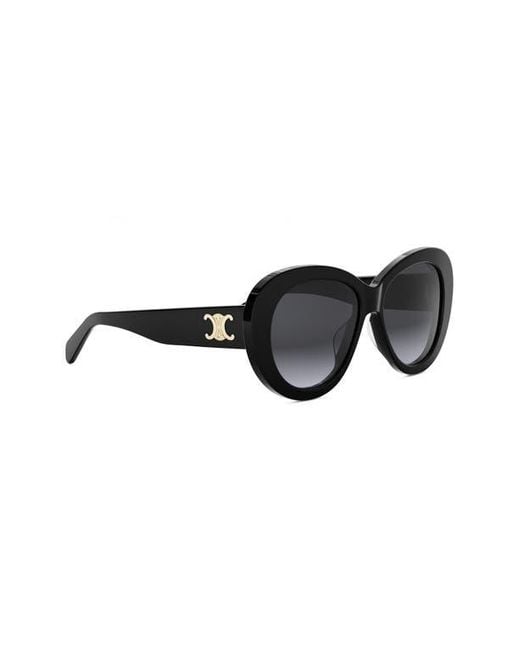 Céline Black Triomphe 55Mm Gradient Butterfly Sunglasses
