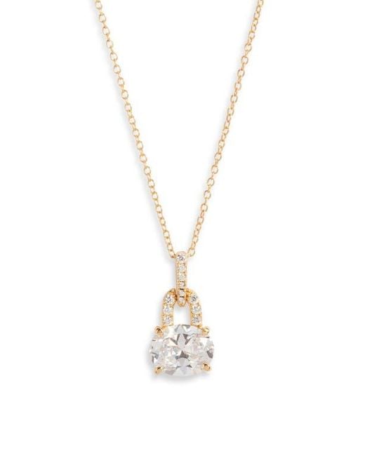 Nordstrom Metallic Delicate Cubic Zirconia Pendant Necklace