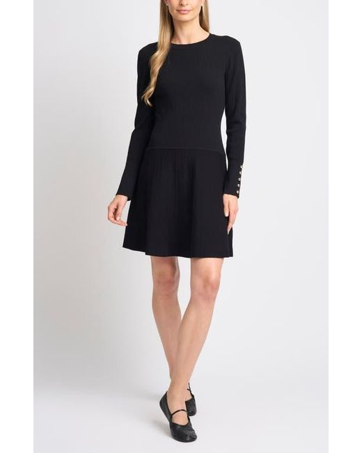 Ted Baker Black Karla Button Cuff Minidress