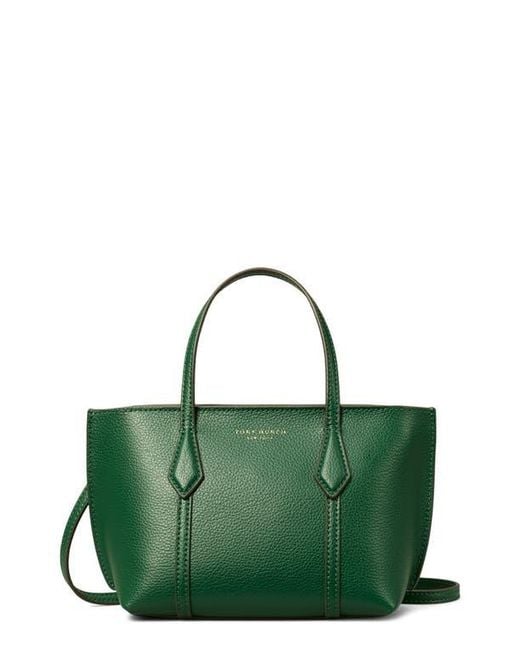 Tory Burch Green Mini Perry Tote