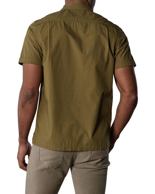 The Normal Brand Green Expedition Short Sleeve Button-up Shirt for men