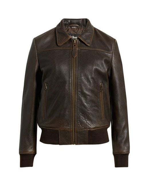 Schott Nyc Black Leather Flight Jacket