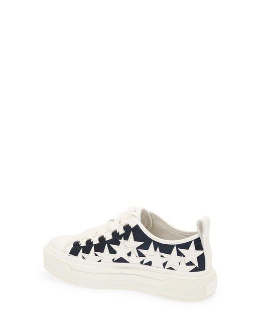 Amiri Blue Denim Stars Low Top Platform Sneaker