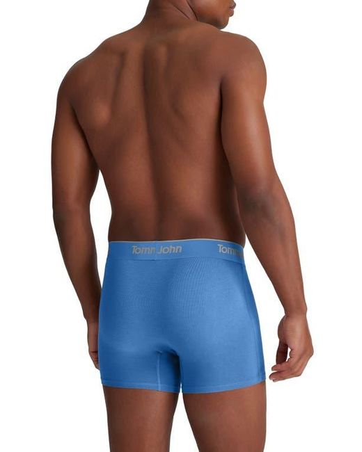 Tommy John Blue Assorted 3-Pack Second Skin 4-Inch Stretch Modal Boxer Briefs for men