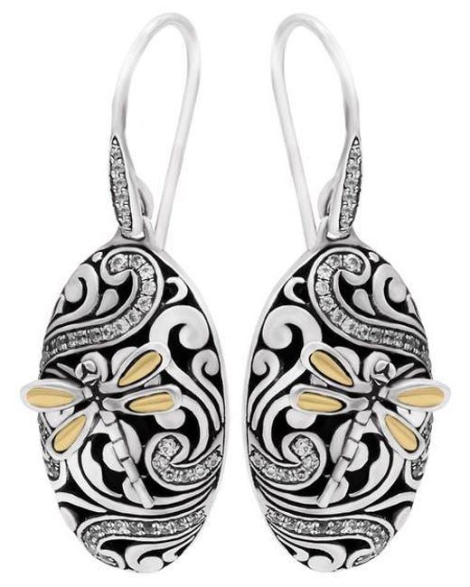 DEVATA Black Dragonfly Earrings