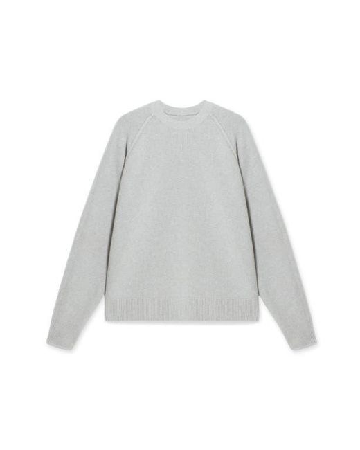 Fortela White Harvard Wool Crewneck Sweater With Raglan Sleeve for men