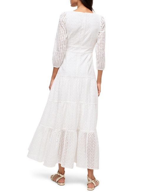 J.Crew Tiered Eyelet Maxi Dress in White Lyst