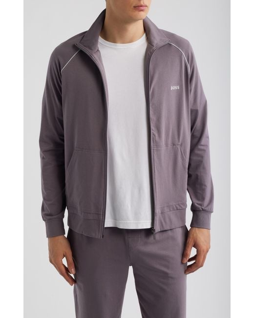 Boss Brown Mix Match Zip Jacket for men