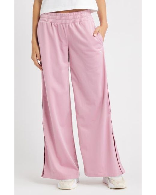 PUMA Pink Low Rise Popper Side Snap Pants