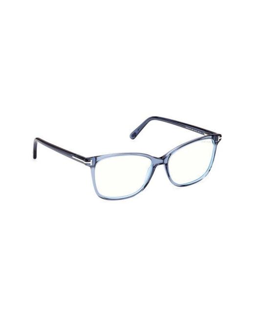 Tom Ford Brown 56Mm Rectangular Light Blocking Glasses for men
