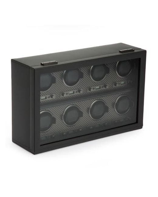 Wolf Black Axis 8 Piece Watch Winder for men
