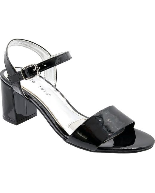 David Tate Black Ageless Ankle Strap Sandal