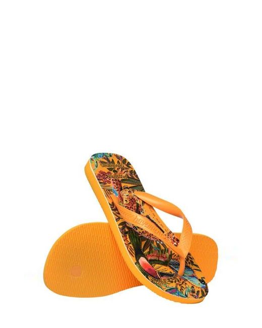 Havaianas Metallic X Farm Rio Into The Jungle Flip Flop