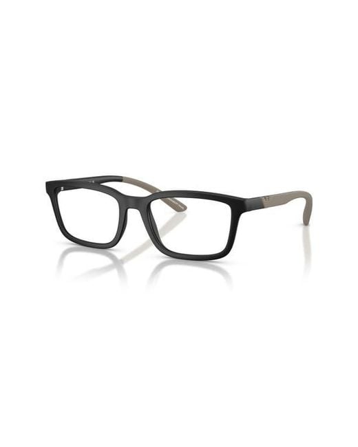 Emporio Armani Multicolor 56Mm Rectangle Optical Glasses for men