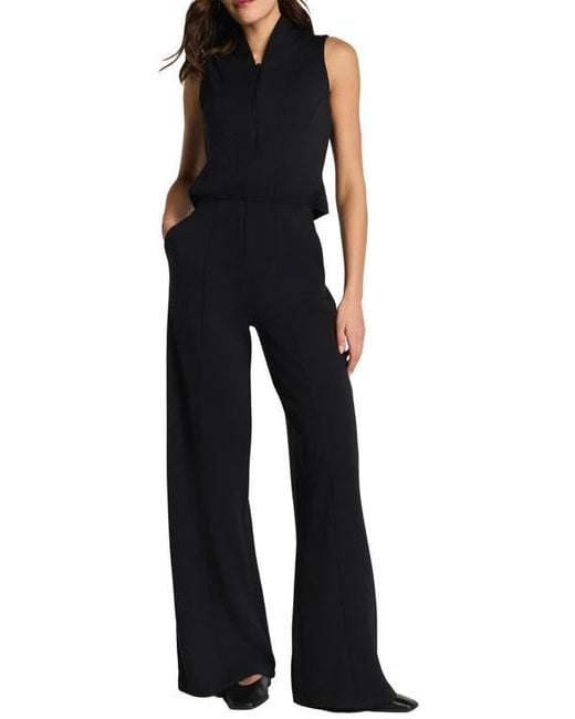 Spanx Black Airessentials Draped Jumpsuit