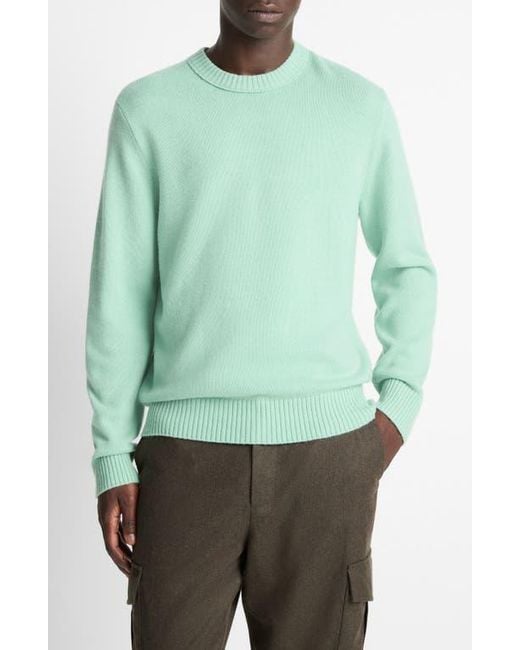 Vince Green Wool & Cashmere Crewneck Sweater for men