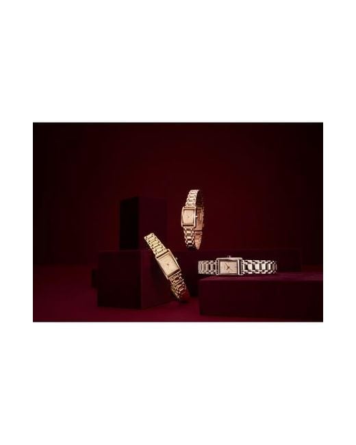Olivia Burton Metallic Mini Grove Rectangular Bracelet Watch, 16Mm