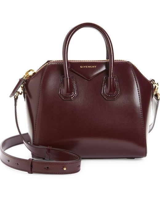 Givenchy Purple Mini Antigona Leather Satchel