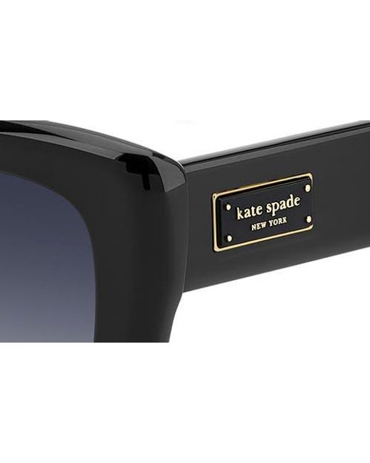 Kate Spade Black Jenell 51Mm Gradient Rectangular Sunglasses