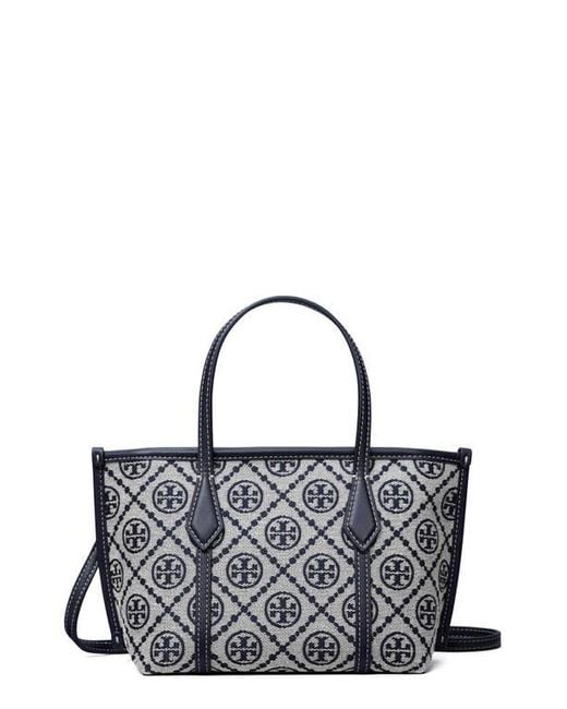 Tory Burch Multicolor Mini Perry T Monogram Jacquard Tote