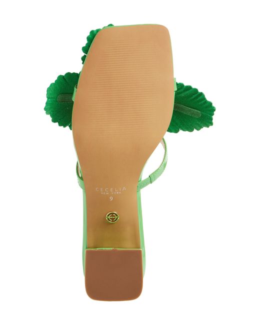 Cecelia New York Green Happy Leather Sandal